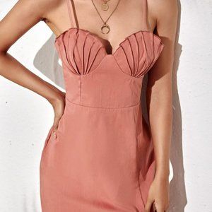 Coral pink seashell dress - Medium